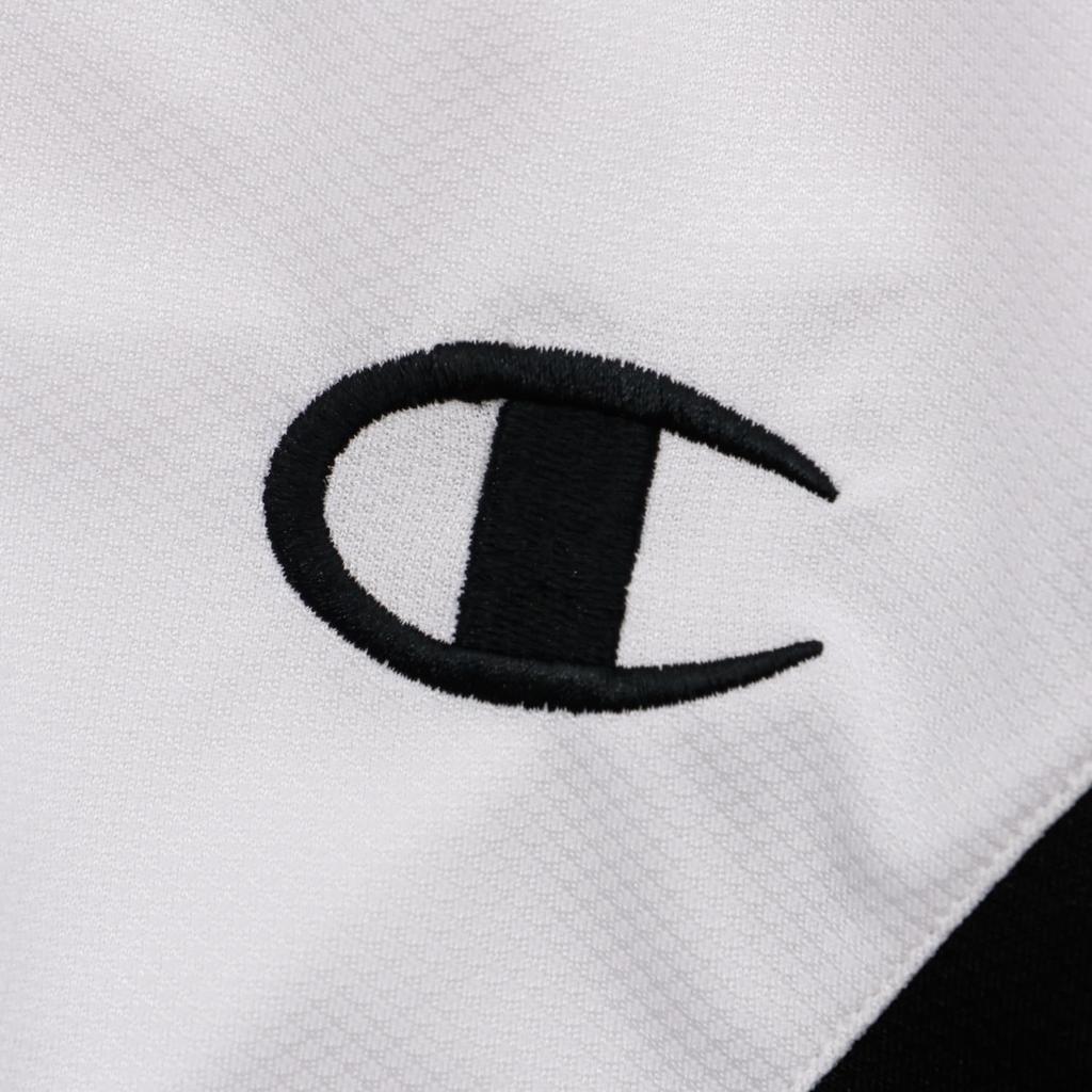 Champion Basketball Logo Embroidered On the Left Rubber Print On the Right White Shorts, Quick-Drying, One-Point Front, Back, C3-BB521, Men's,