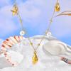 Bohemian Starfish Shell Conch Pearl Pendant Necklace for Women, Charms Summer Beach Jewelry Vacation Gift