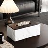 Marble Pattern Leather Tissue Box