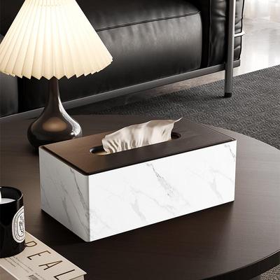 Marmormuster Leder Taschentuchbox