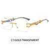 Unisex UV400 Frameless Sunglasses Elegant Business Style Sun Protection Outdoor Photography Eye Care