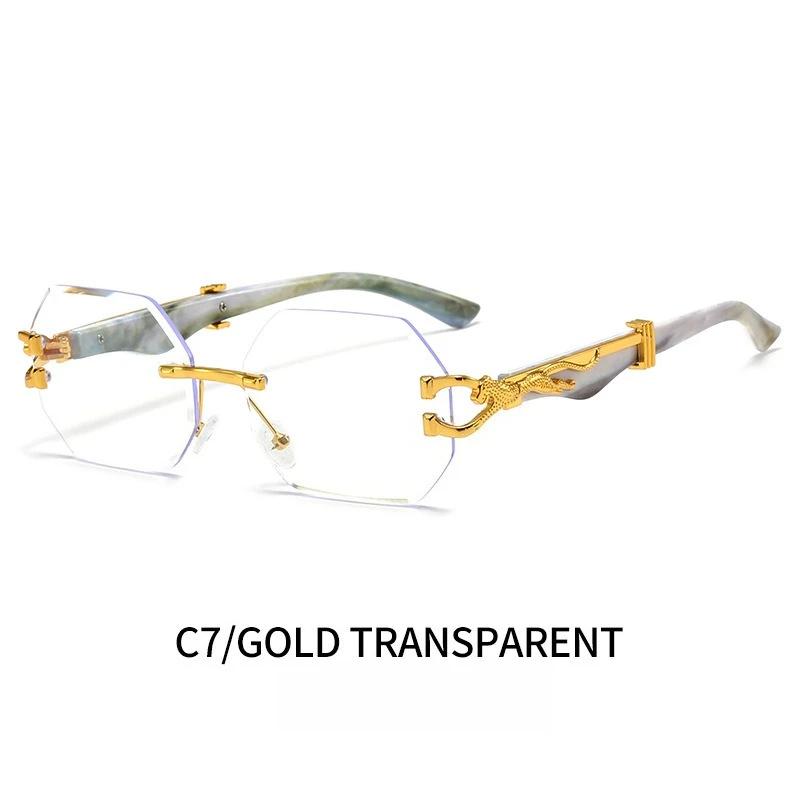 

New Versatile Business Frameless Square Sunglasses Travel Uv400 Protection Shades Glasses Street Photography Eye Protection