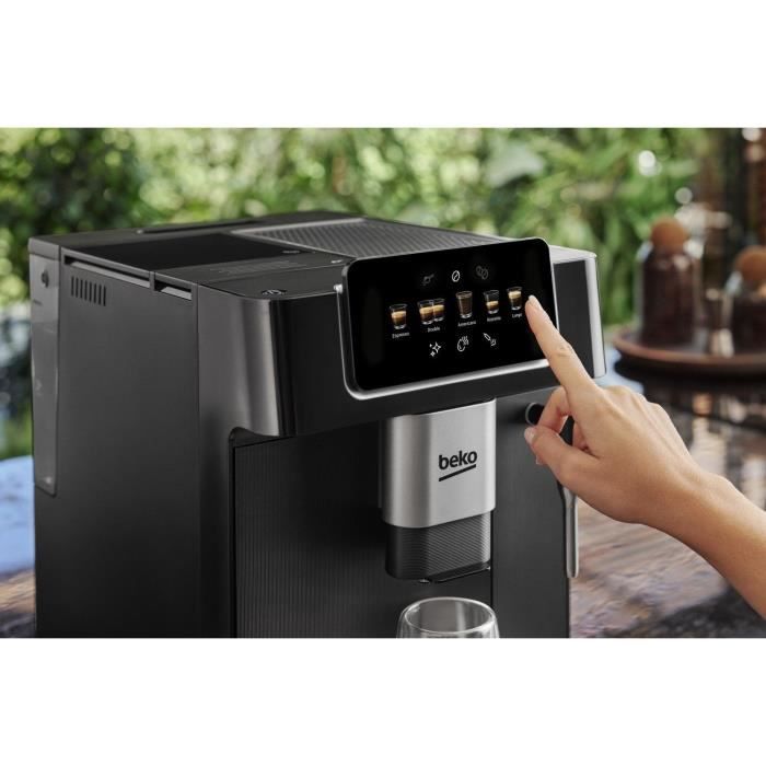 Machine à café avec broyeur - BEKO - CEG7302B - 1350 W - 19 bars - Noir