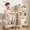 2/3-Layer Cart, Floor Standing Storage Rack For Living Room Snack Storage Bookshelf For Bedroom Tool Kitchen Storage Basket Rack