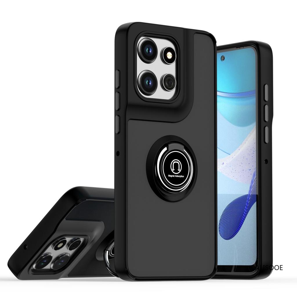 Shockproof Funda for Motorola Edge 50 Neo Fusion 50 Ultra Case Translucent Matte Ring Stand Capa for Moto Edge 50 Pro Cover