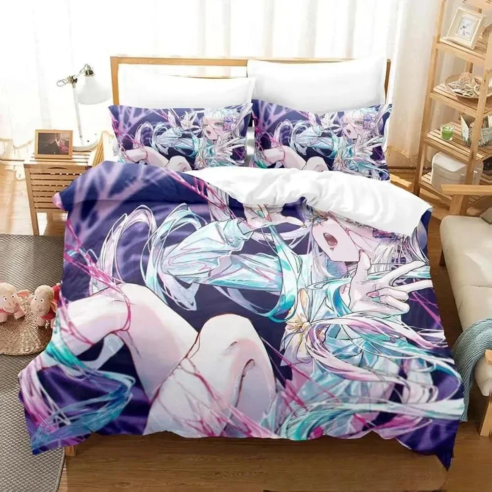 3D Anime Needy Streamer Overload Bedding Set Printed With Pillowcase Bed Duvet Cover Soft Single Double Queen Super King Size