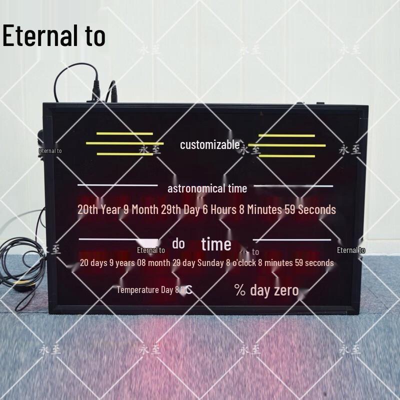 Large Digital Perpetual Calendar Wall Clock