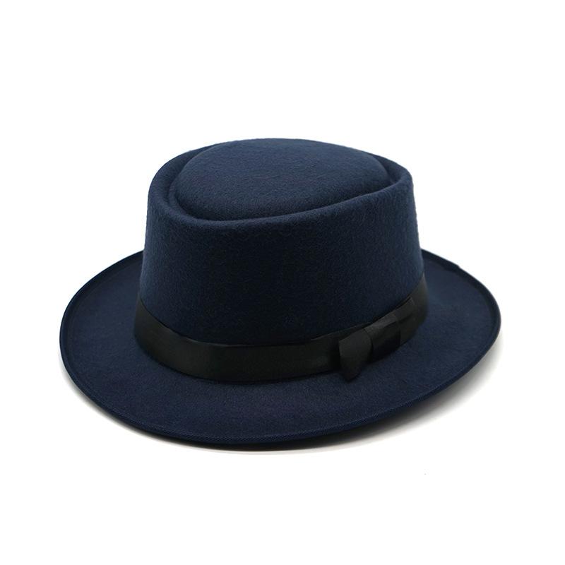 Mens British Style Bowler Hat Wool Felt Classic Vintage Retro Gentleman Costume Accessories Black Gray Burgundy