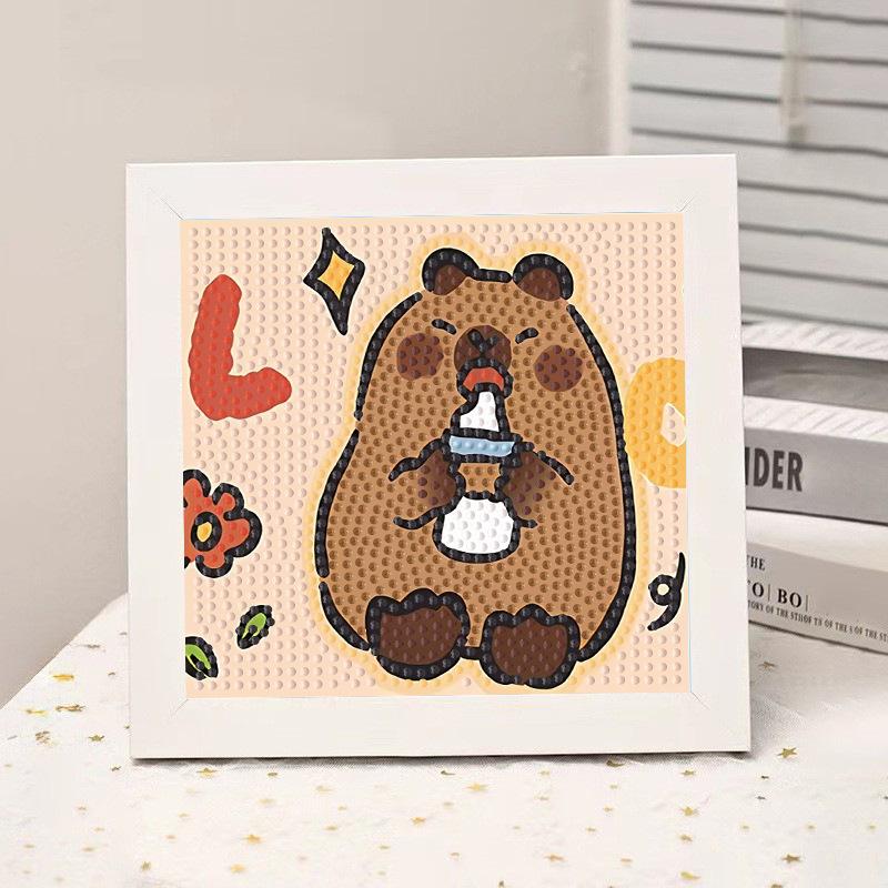 High-End Diamond Painting Diy Van Gogh Starry Sky Cat Creative Handmade Toy Table Decoration Diamond Painting With Frame