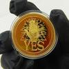 1Pcs Souvenir Commemorative Coin Yes Or No Prediction Decision Coin Ouija All-Seeing Eye Or Death Gothic Copper Plated Coin