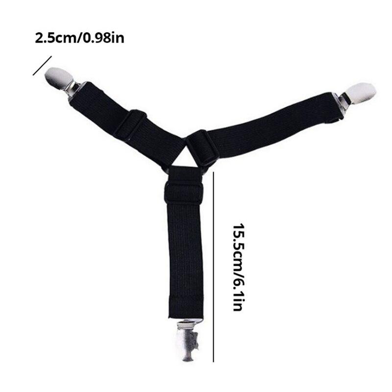 4Pcs Bed Sheet Fasteners Holder Gadgets for Bed Sheet Organizer Mattress Cover Clip For Home Elastic Straps Adjustable Clips