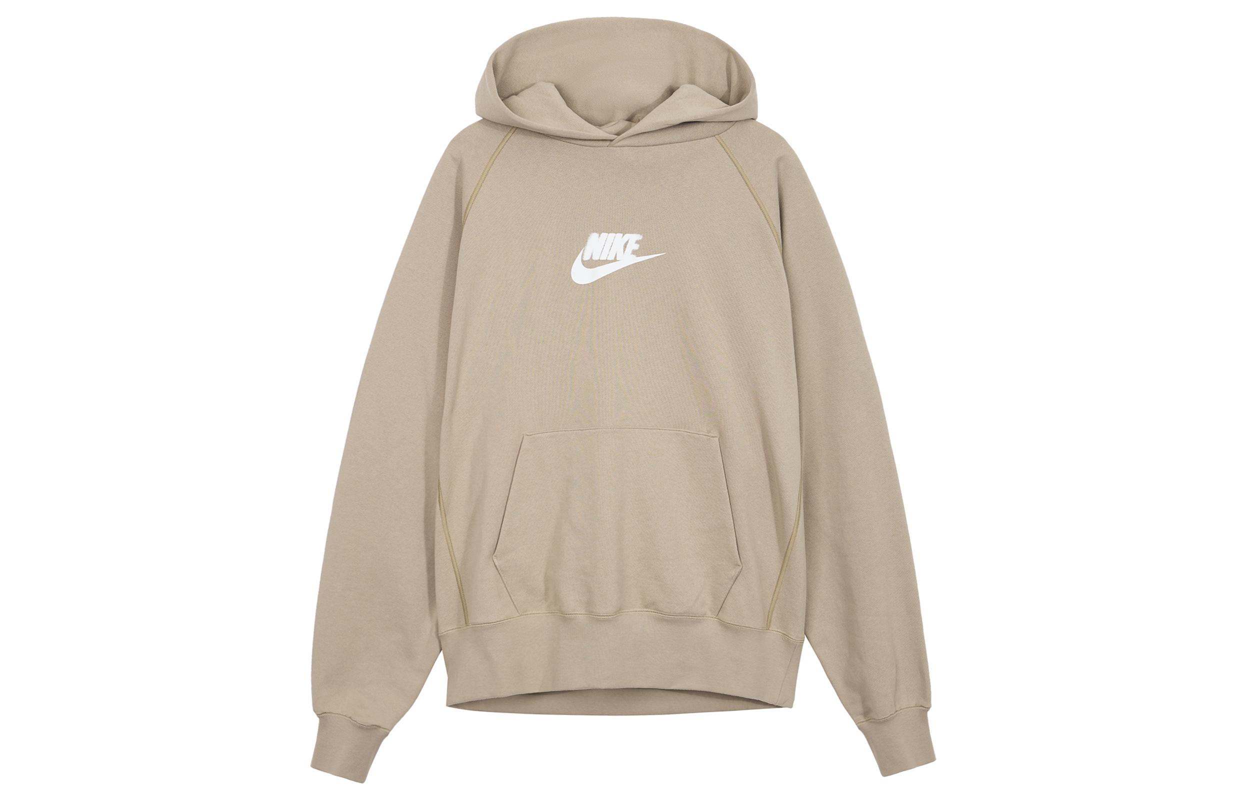 Nike Sweatshirts Men s Khaki Hooded Thickened Regular HJ1465-247 XXL