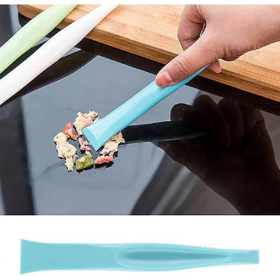 6 Pieces Non-Scratch Plastic Scraper Tool, Carbon Fiber Plastic Cleaning Scraper Tool Stiff Multipurpose Label Scraper for Remove Stickers, Oil 6