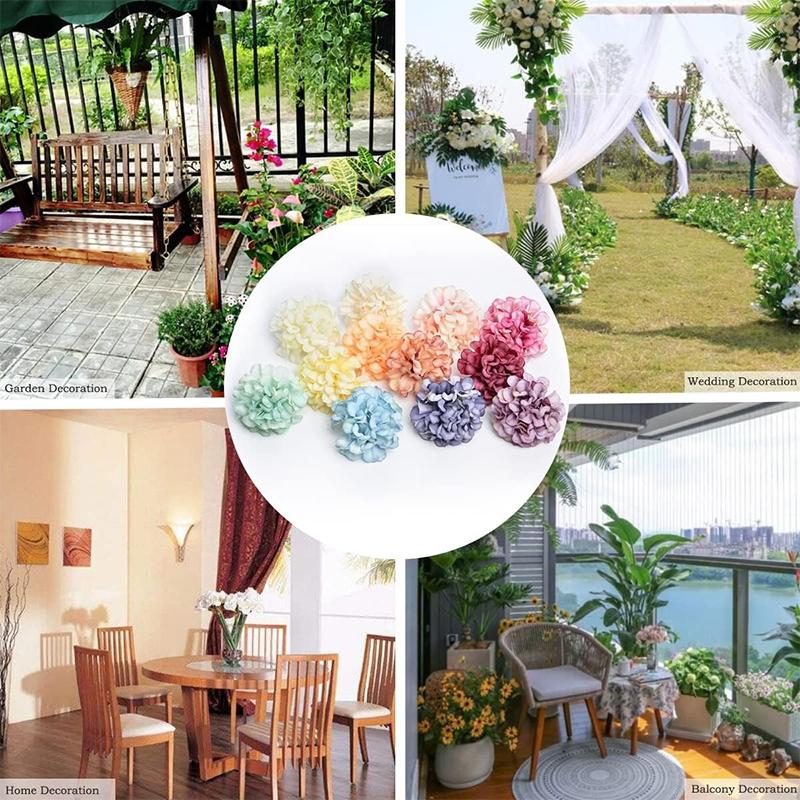 10/20/50Pcs Silk Artificial Flowers Heads Wedding Decoration For Home Room Decor Fake Flower Wall Cake Decor Craft Accessory