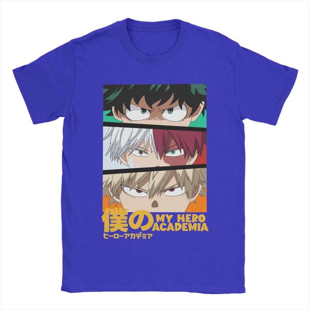 Anime Hero Eyes My Hero Academia T Shirts Men 100 Cotton Novelty TShirt O Neck Tee Shirt Short Sleeve Clothes Plus Size