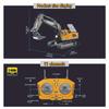 Remote Control Excavator Toy, Construction Toy with Metal Shovel, Light, Various Analog Sound Effects, 2.4GHz 680 Degree Rotation, 1:18 Car Toy Gift