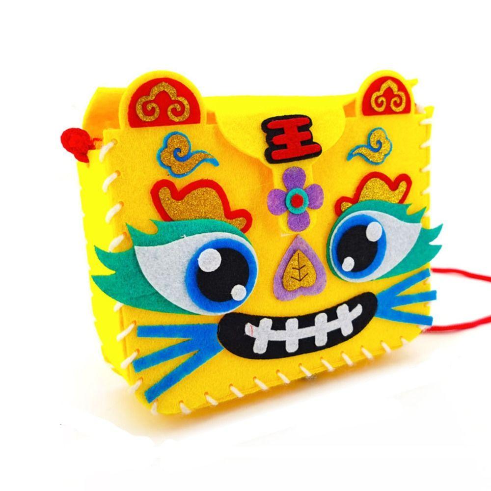 Non-woven Fabric DIY Dragon Bag Toy Chinese Style New Year Portable Handbag  Party