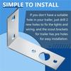 Galvanized Trailer Light  Mounting L Shape Tail Light Bracket for  Utility Trailer Parts Accessories, 4.5 x 3 x 1.5 Inch(2 Pcs)