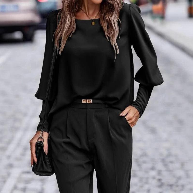 Women's Fall Winter Blouse 2026 Long Sleeve Office Shirt Elegant Casual Workwear Tops