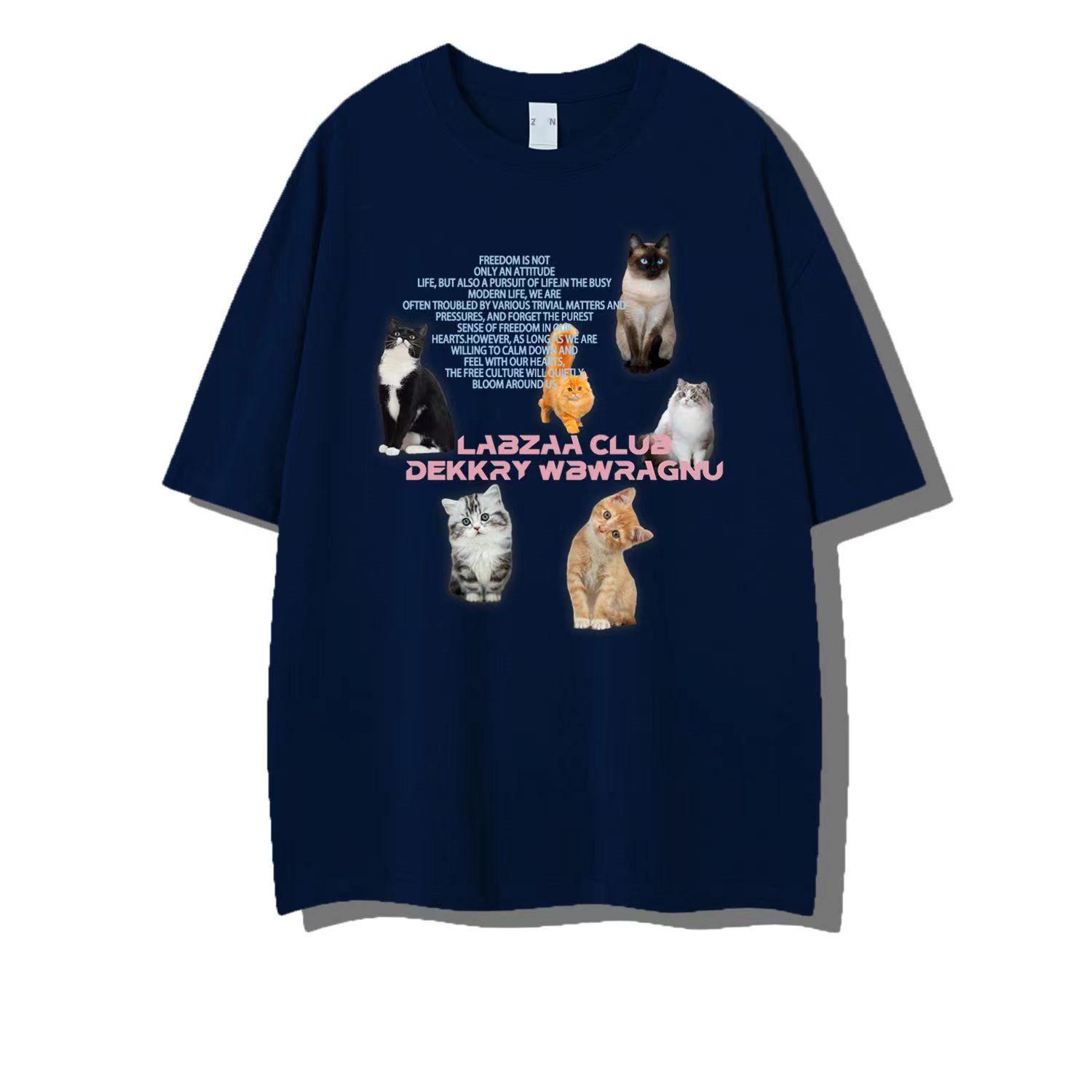 

Модная милая женская хлопковая футболка с коротким рукавом из плотной ткани L (Recommended 101-115 lbs)