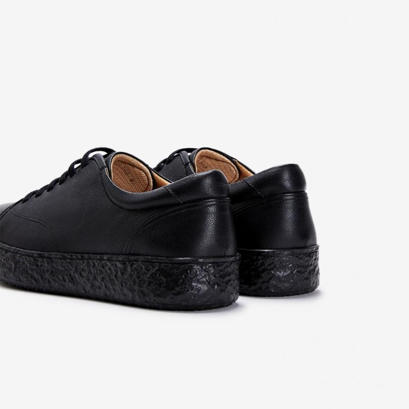 Young Age ESquire Young Age Men S goatSkin Bumpy SneakerS Black
