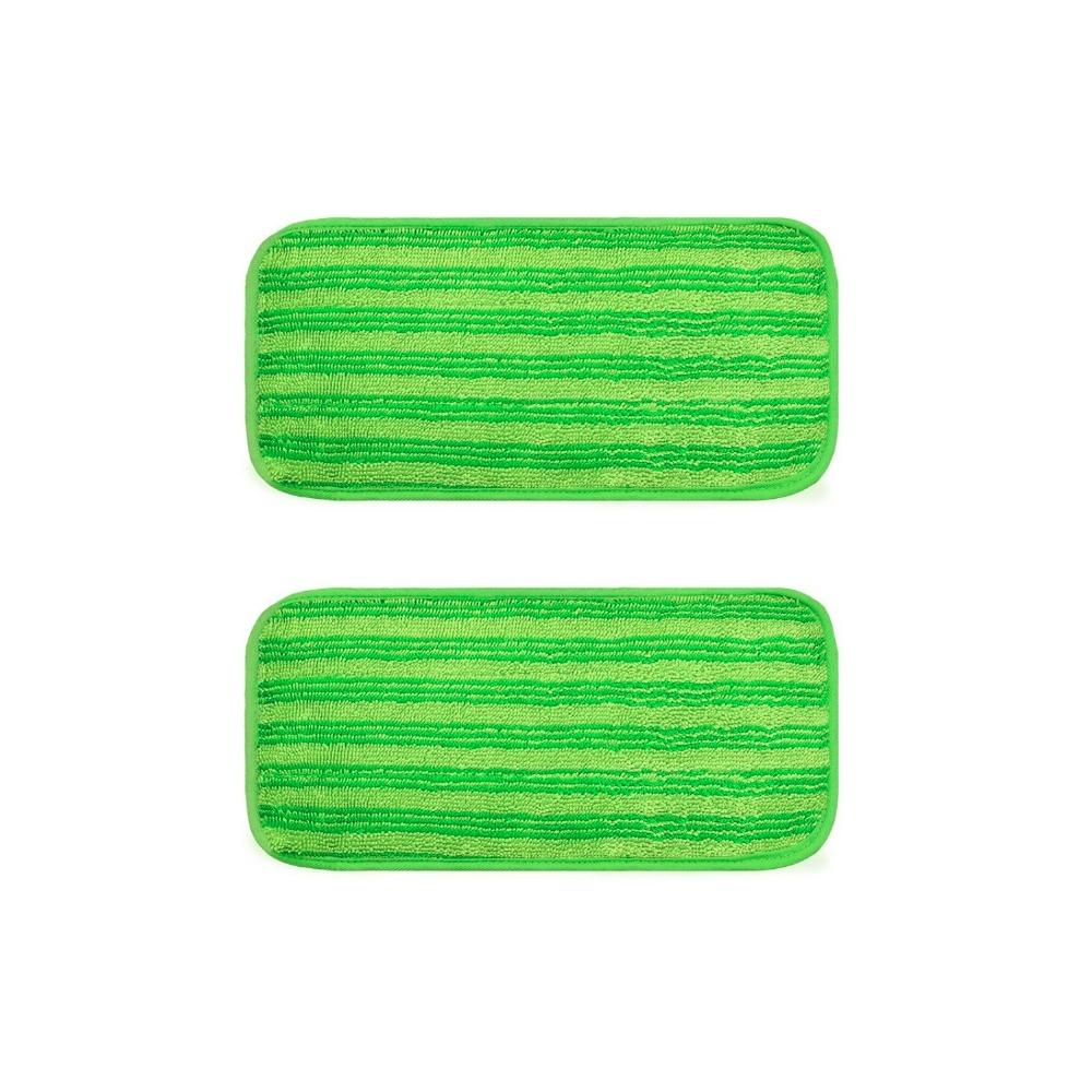 

2 pieces Washable Microfiber Mop Cloth Absorbent Wet Dry Cleaning Reusable Mop Pads Multi-Purpose Dust Cloth Cleaning Tools зелений