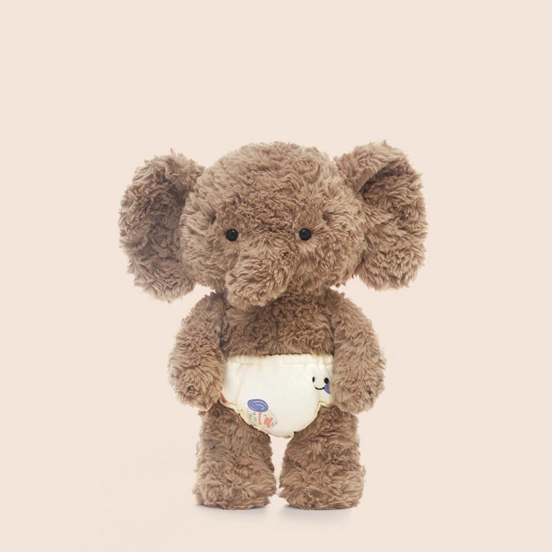 35cm Appease Baby Elephant Plush Toys Companion Elephant Plush Toys Shy Elephant Cartoon Animal Doll Children Birthday Gift 35cm