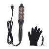 3-in-1 Hot   Comb, Thermal Brush, Curling Iron and Straightening Brush, 38mm Barrel, Dual   Fast Heating, 5 Temp Settings (120 degrees C-200 degre