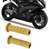 2Pcs 22mm Universal Vintage Motorcycle Handlebar Grips Diagonal Handle Bar Ends (Light Tan)