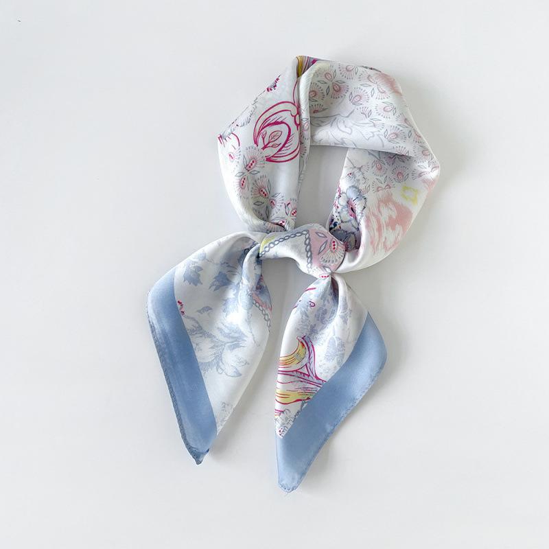 New Spring and Summer Scarf Yellow Pastoral Floral Scarf Scarf Professional Decorative Shirt Scarf Shawl