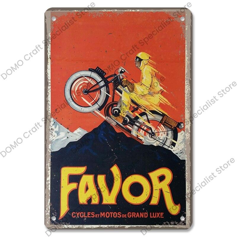 Vintage Motocross Poster Metal Tin Signs  Motorcycle Grand Prix Metal Plaque Retro Wall Decor for Garage Moto Club Man Cave