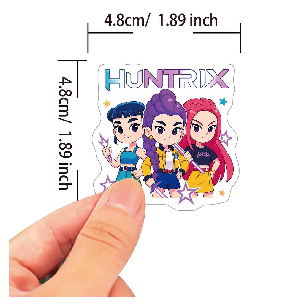 Creative Demon Hunter Cartoon Graffiti Stickers - 100 Sheets for DIY Phone Cases, Luggage, Kettles, and More