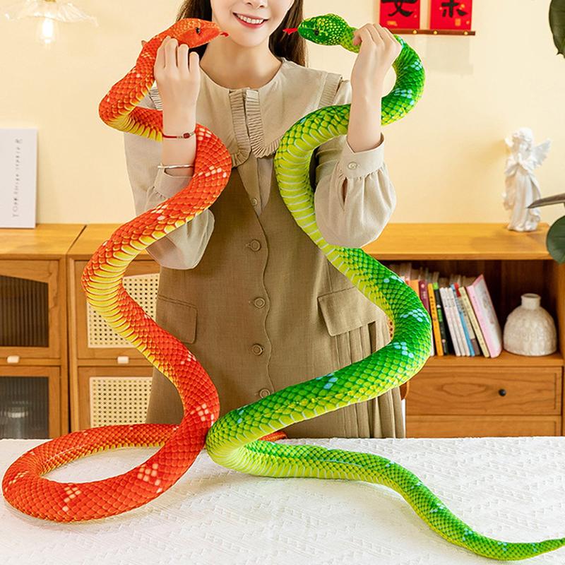 1Pc Funny Spoof Joke Soft Toys 80/110/160Cm Simulated Colorful Python Plush Toy Stuffed Animals Snakes Plushies Doll Home Decor