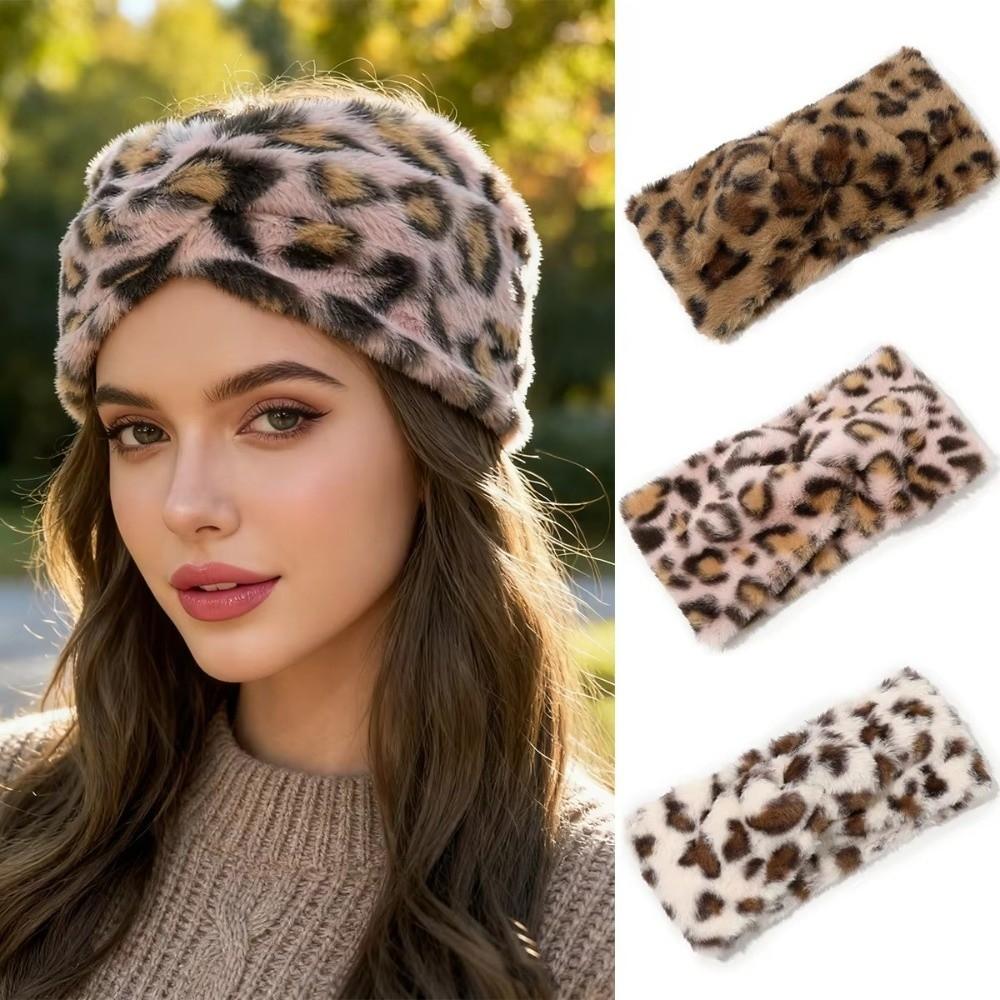 Wide Brim Elastic Headbands Leopard Print Warm Turban New Hair Accessories  Autumn Winter
