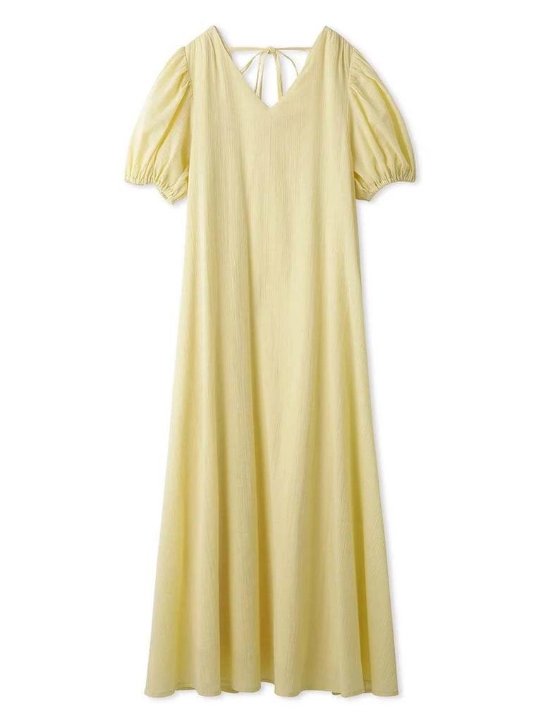 Gelato Pique Cotton Puff Sleeve Dress PWFO242276 YEL Women's