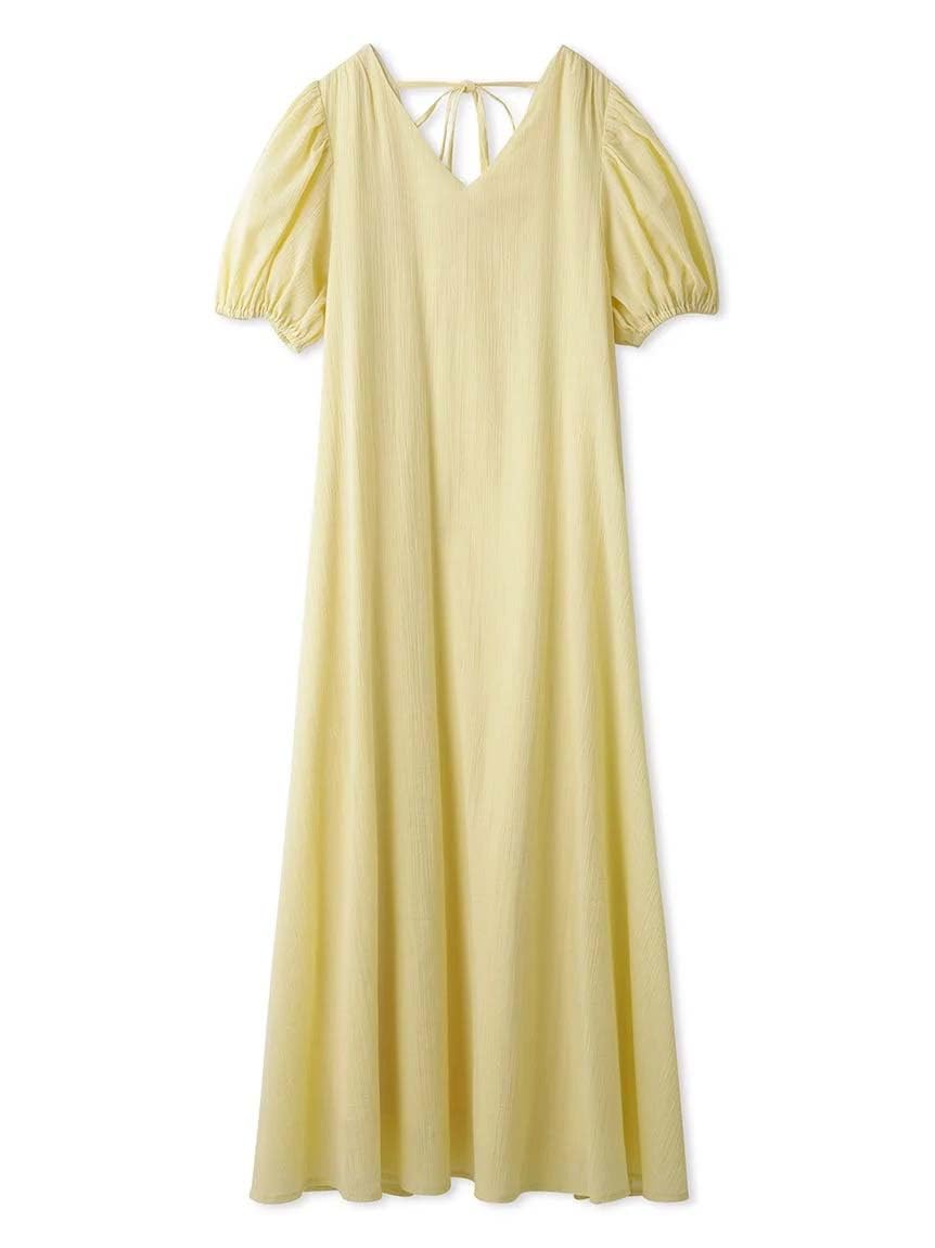 

Gelato Pique Cotton Puff Sleeve Dress PWFO242276 YEL Women s