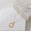 Einzigartiges Design Sonne Stern Mond Drei in Eins Anhänger Halskette Retro Damen Täglich Vielseitig Party Schmuck