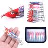 10Pcs Luminous Squid Jigs Lures Fishing Hard Fishing Lures Glow Squid Jig Hooks