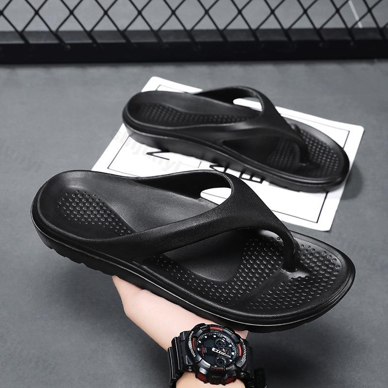 Men Slippers Flip Flops 2025 Summer Flat Shoes Non-slip Fashion Soft Trendy Open Toe Home Breathable Men Outdoor Beach Slippers