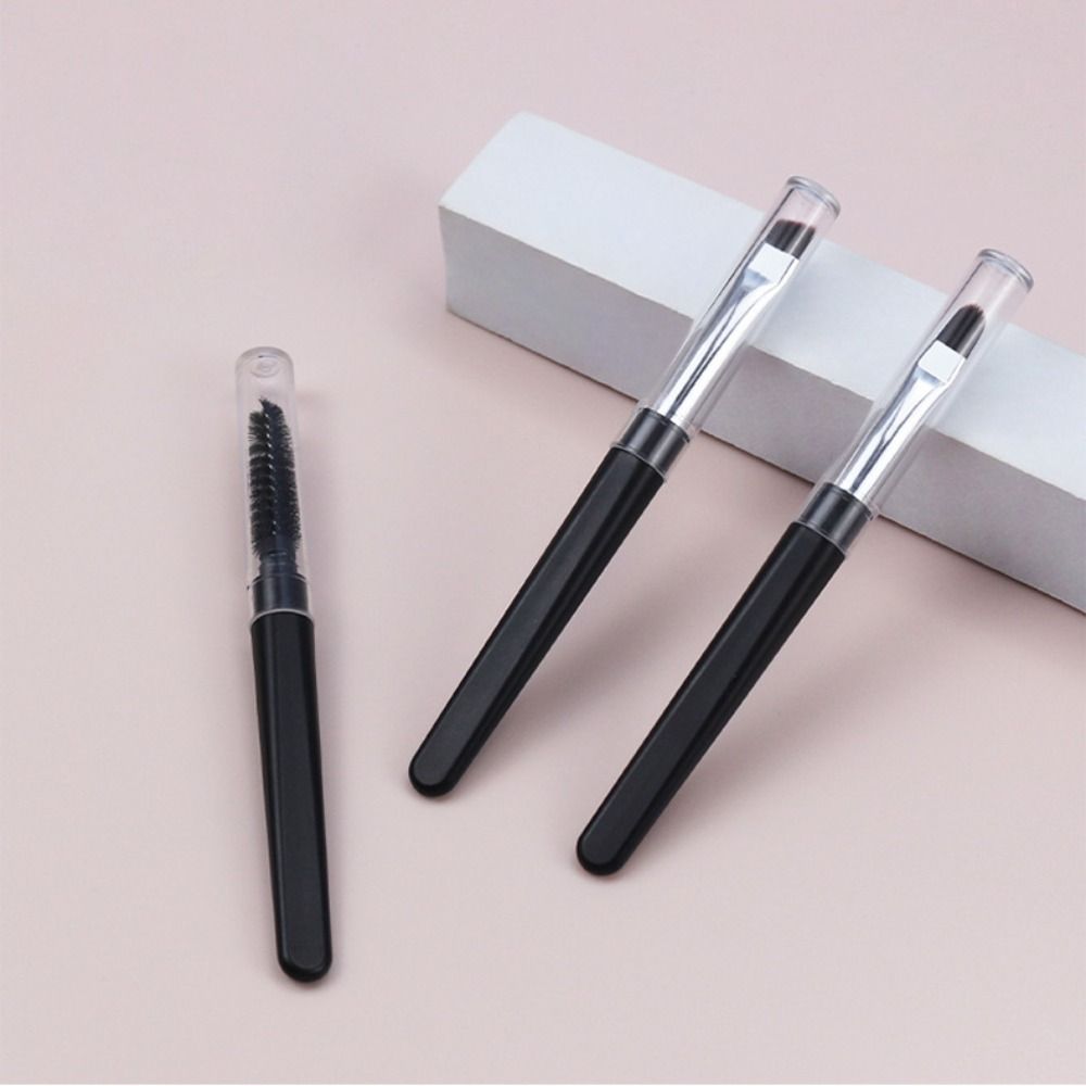 Makeup Accessories with Dust Cover Lip Brush Eyeliner Brush Eyebrows Eyelashes Brush Makeup Tool