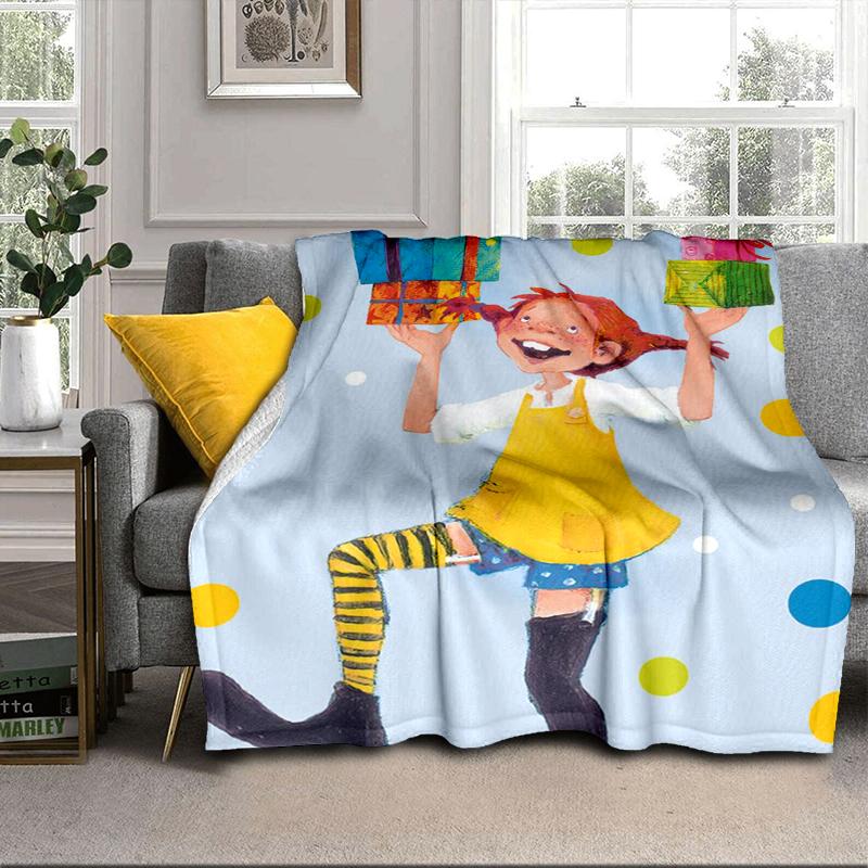 Pi-ppi And Horse Friendship Blanket Flannel Blanket for bed, sofa, Camping, Hiking, Picnic Essentials, gift for family Fan gifts