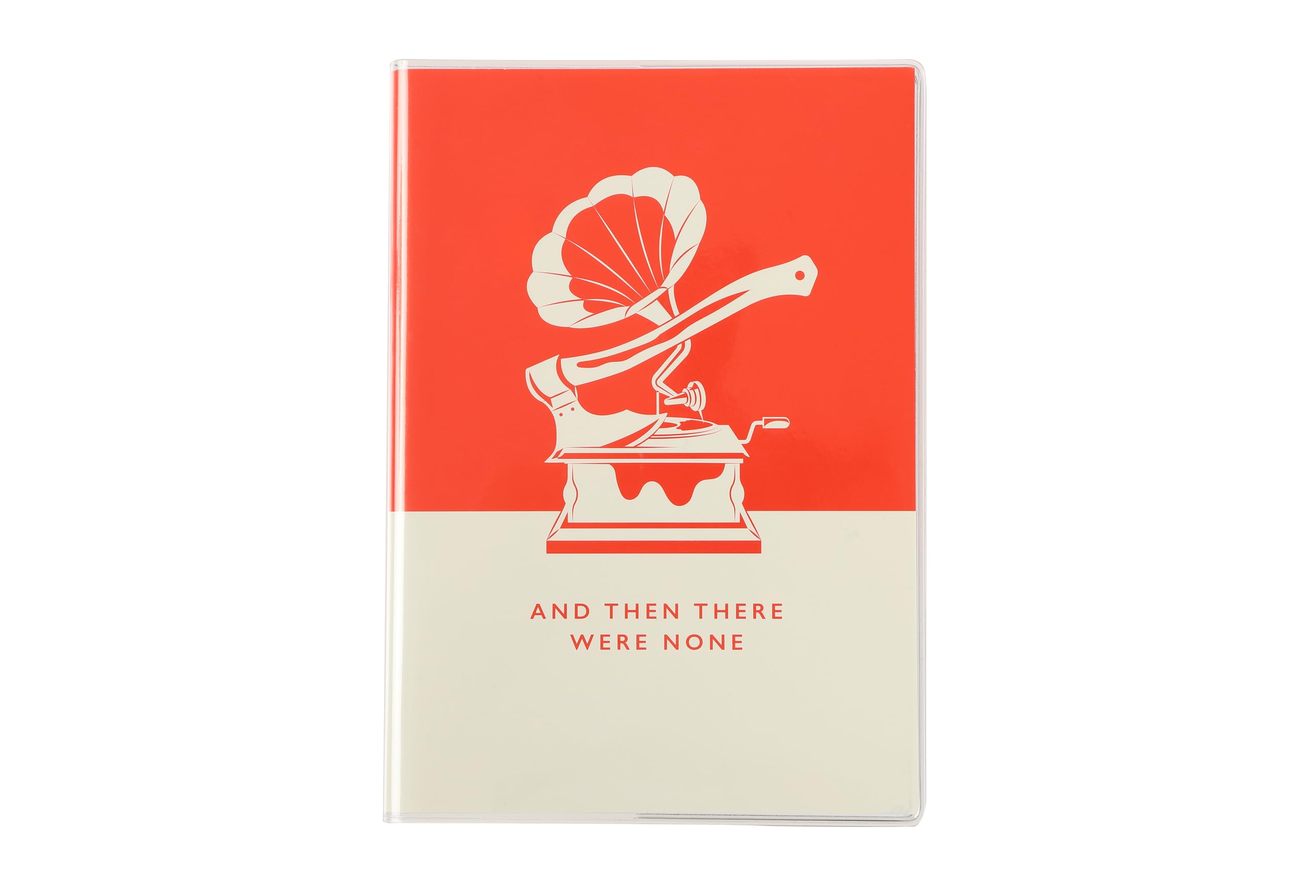 

[HAYAKAWA FACTORY] Christie Authorized Notebook, B6, 6mm Horizontal Ruled, Reading Diary, Agatha Christie And Then There Were None, Orange/Silver Foil