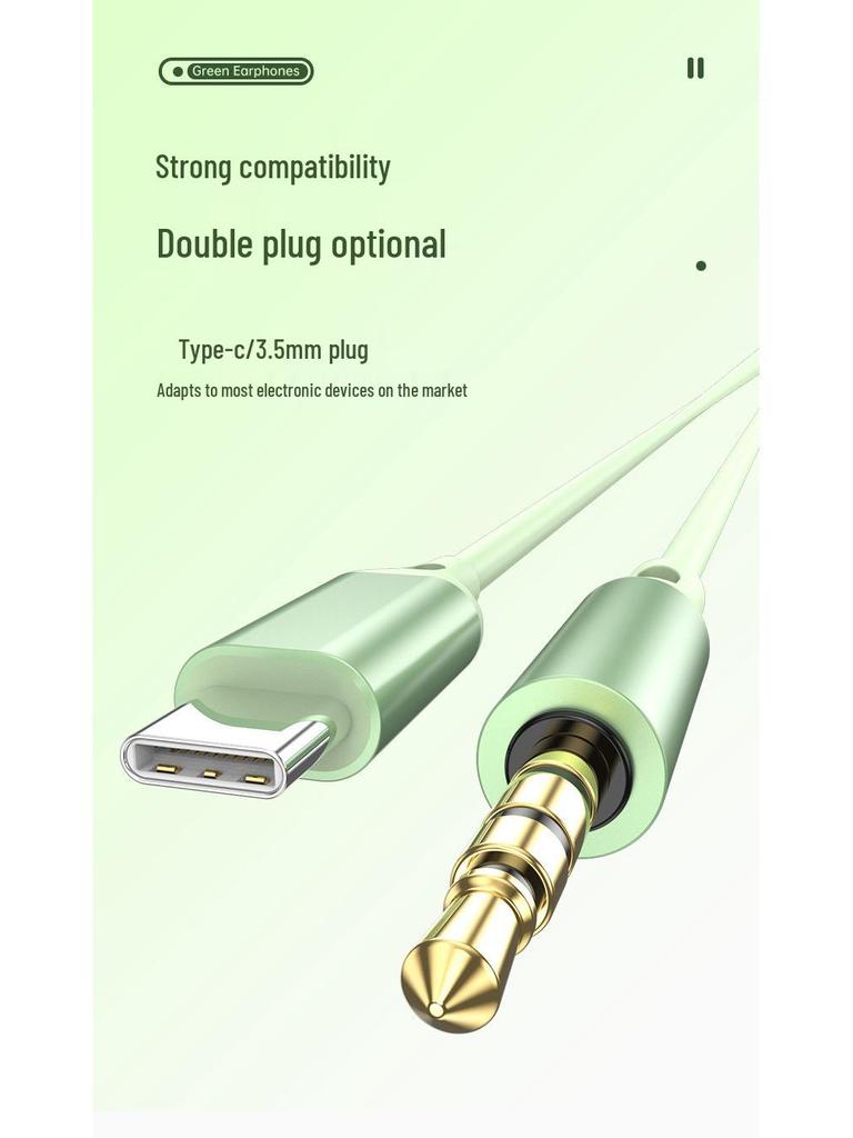 New Type-C Metal In-Ear Earphones with Microphone and Wired Control - Heavy Bass Quality.