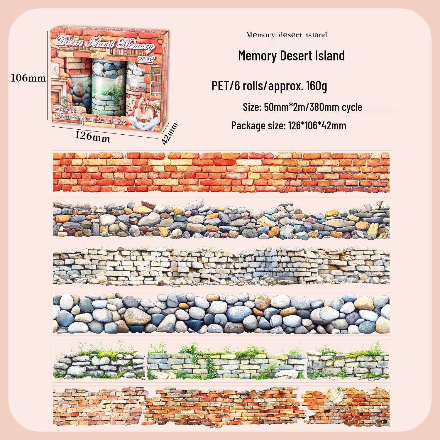 Yue Zhen Manchester Scenery Die-Cut Washi Tape: Old Stories DIY Journal Decor