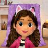 1PC Colorful Friends Dollhouse Flannel Blanket Gift, Suitable for Both Men And Women, Soft Ideal for Beds And Sofa, Birthday Or Christmas Gift