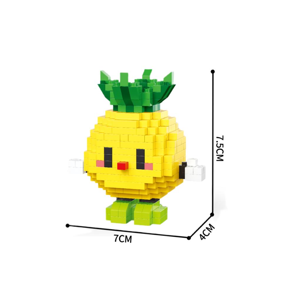 Fun Fruit 3D Micro Mini Building Block Toys, Cultivate Logical Thinking, Eco Friendly ABS Material, Children's Birthday Gifts