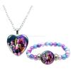 Anime Bracelet Wristband Nacklace Beaded Heart Pendant Cute Cosplay Jewelry Set Accessories Party Gifts for Fans Kids Girls