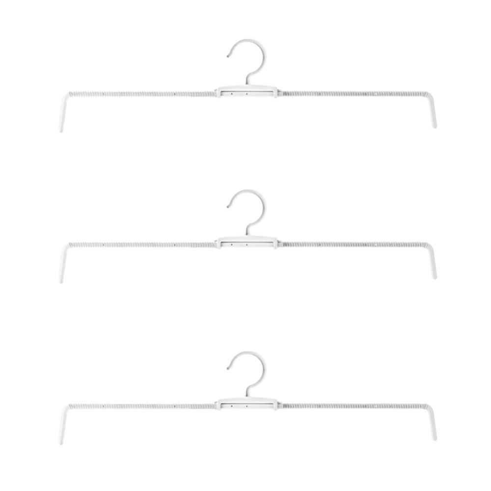 3pcs Multifunctional Stainless Steel Spring Clothes Hanger Clothes Drying Rack Closet Storage