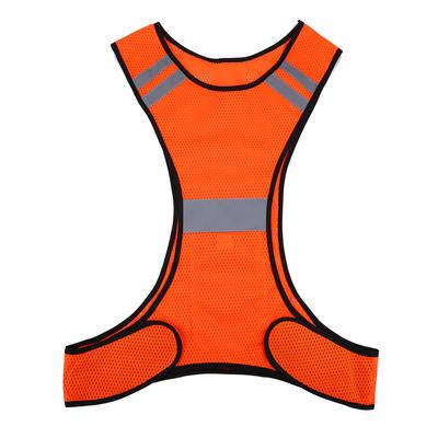 Reflexväst med hög synlighet Säkerhetskläder för nattlöpning Justerbar midja(Orange)