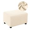 2 Sizes Footstool Cover Jacquard Cloth Footrest Cover Elastic Furniture Protection Removable Ottoman Cover Used For Home